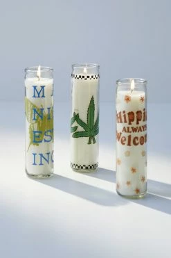 Best deal ???? Graphic Glass Pillar Candle Homegrown ????