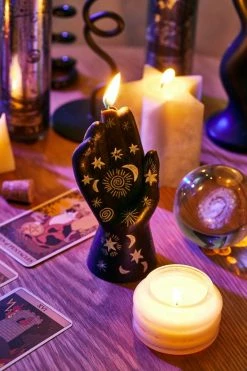 Best deal ???? Celestial Hand Shaped Candle Black + White ????