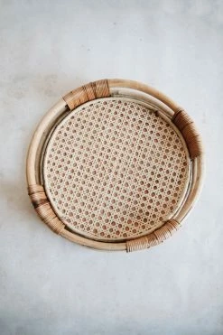 Craighill Shop 6 Buy ???? Connected Goods Round Rattan Tray Neutral ✔️