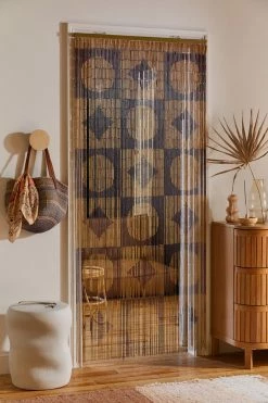 Wholesale ???? Geo Bamboo Beaded Curtain Neutral Multi ????