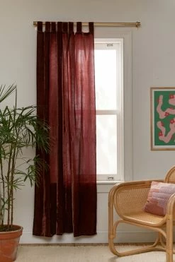 Best deal ???? Beau Velvet Window Panel Maroon ⌛