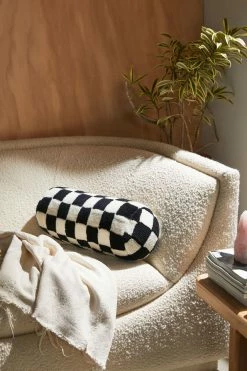 Best deal ???? Brody Checkerboard Bolster Pillow Black + White ????