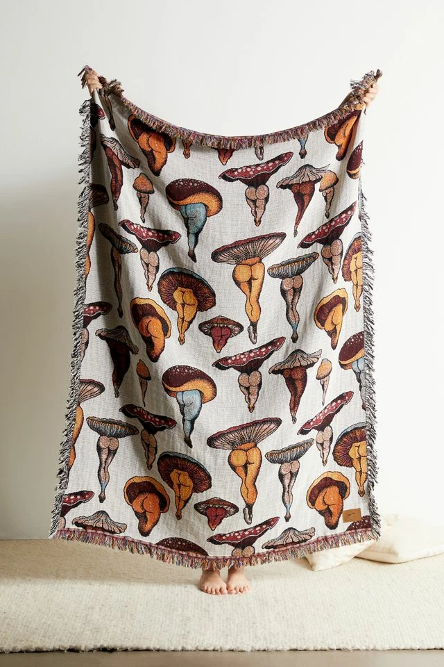 Budget ???? Slowtide X Cecilia Granata Sexy Mushrooms Tapestry Throw Blanket Neutral Multi ⌛ 2 Budget ???? Slowtide X Cecilia Granata Sexy Mushrooms Tapestry Throw Blanket Neutral Multi ⌛ - Image 2